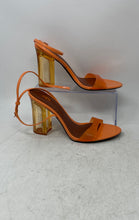 Load image into Gallery viewer, Zara Womens Orange Open Toe Adjustable Ankle Strap Heels Size EUR 40