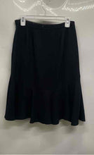 Load image into Gallery viewer, Ann Taylor Loft Womens Black Flat Front Side Zip Stretch A-Line Skirt Size 6