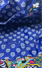 Load image into Gallery viewer, Vera Bradley Womens Blue Romantic Paisley Printed Quilted Zip Top Tote Handbag