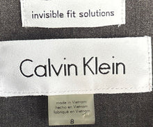 Load image into Gallery viewer, Calvin Klein Womens Gray Black Invisible Fit Solutions Blazer Jacket Size 8