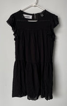 Load image into Gallery viewer, Forever 21 Womens Black Short Sleeve Round Neck Tiered Mini Dress Size Medium