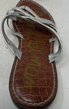 Load image into Gallery viewer, Sam Edelman Womens Georgette Silver Leather Slip-On Strappy Sandals Size 7