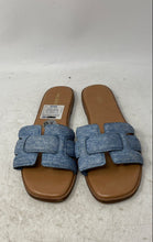 Load image into Gallery viewer, Aldo Womens Blue Slip-On Open Toe Slide Sandals Size 9.5