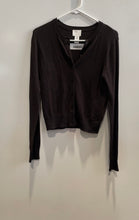 Load image into Gallery viewer, H&M Womens Brown Long Sleeve Crew Neck Button Front Cardigan Sweater Size XS