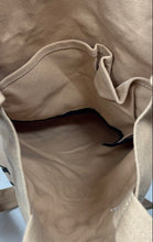 Load image into Gallery viewer, Monocle Womens Beige Double Handle Inner Pockets Shoulder Bag