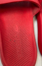 Load image into Gallery viewer, Lacoste Mens Croco Slide 0120 1 CMA Red Black Open Toe Slide Sandals Size 8