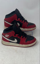 Load image into Gallery viewer, Nike Kids Air Jordan 1 Mid DQ8426-061 Red White And Black Sneakers Shoes Size 5Y