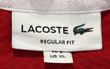 Load image into Gallery viewer, Lacoste Mens Red Crew Neck Short Sleeve Regular Fit Pullover T-Shirt Size XL
