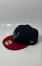 Load image into Gallery viewer, New Era Mens Red Black Chicago Bulls Adjustable Baseball Cap Size 7 1/4