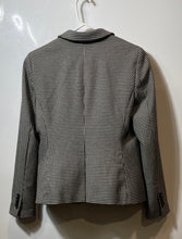 Load image into Gallery viewer, Ann Taylor Womens Black Houndstooth Long Sleeve Notched One-Button Blazer Sz 2P