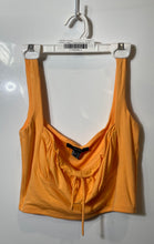 Load image into Gallery viewer, Forever 21 Womens Orange Sleeveless Cropped Blouse Top Size Small