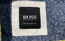 Load image into Gallery viewer, Boss Hugo Boss Mens Green White Long Sleeve Regular Fit Button-Up Shirt Size L