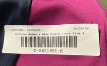 Load image into Gallery viewer, Enfocus Studio Womens Blue Purple Sleeveless Knee Length Sheath Dress Size 4
