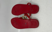 Load image into Gallery viewer, Michael Kors Womens Brown And Red Slip-On Flat Thong Sandals Size 8M