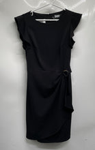 Load image into Gallery viewer, DKNY Womens Black Flutter Sleeve Back-Zip Sheath Dress Size 2