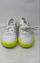 Load image into Gallery viewer, Puma Womens Cali White Green Leather Lace-Up Low Top Sneaker Shoes Size 8