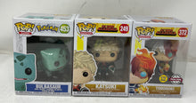 Load image into Gallery viewer, Lot Of 3 Funko Pop Bulbasaur Katsuki Bakugo And Shoto Todoroki Vinyl Figures
