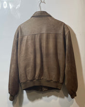 Load image into Gallery viewer, Durkee's Express Mens Brown Leather Long Sleeve Flight Bomber Jacket Size Medium