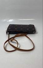 Load image into Gallery viewer, Beverly Hills Polo Club Womens Brown Monogram Faux Leather Crossbody Handbag