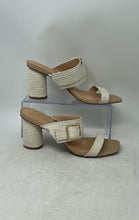 Load image into Gallery viewer, London Fog Womens White Square Toe Block Heel Slip-On Slide Sandals Size 8 M