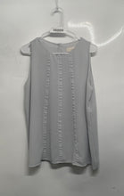 Load image into Gallery viewer, Ann Taylor Loft Womens Gray Sleeveless Round Neck Blouse Top Size XL