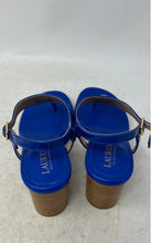 Load image into Gallery viewer, Lauren Ralph Lauren Womens Westcott II Blue Block Heel Thong Sandals Size 7