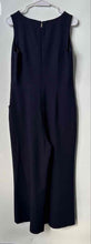 Load image into Gallery viewer, Karl Lagerfeld Womens Blue Sleeveless V-Neck Wide-Leg One-Piece Jumpsuit Size 8