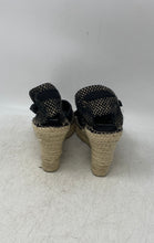 Load image into Gallery viewer, Diegos Womens Black Wedge Heel Ankle Tie Espadrille Sandals Size EUR 41