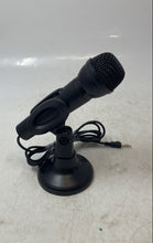 Load image into Gallery viewer, Black 3.5mm Wired Switch Mini Microphone With Stand Not Tested