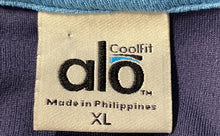 Load image into Gallery viewer, Alo Mens Blue Short Sleeve Collared Golf Polo Shirt Size XL
