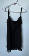 Load image into Gallery viewer, Forever 21 Womens Black Spaghetti Strap Cowl Neck Mini Dress Size Medium