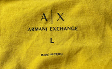 Load image into Gallery viewer, Armani Exchange Mens Yellow Short Sleeve Crew Neck Pullover T-Shirt Size L