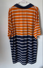 Load image into Gallery viewer, RLX Ralph Lauren Mens Blue Orange Striped Regular Fit Polo Shirt Size XXL