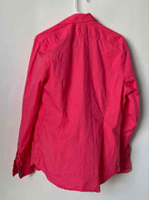 Load image into Gallery viewer, Express Mens 1MX Salmon Pink Spread Collar Long Sleeve Dress Shirt Size Medium