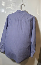 Load image into Gallery viewer, Nautica Mens Blue Gingham Print Collared Long Sleeve Dress Shirt Size Large