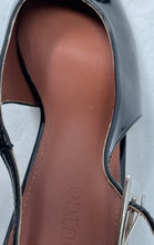 Load image into Gallery viewer, Coutgo Womens Black Kitten Pointed Toe Slingback Heels Size 8.5