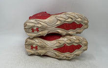 Load image into Gallery viewer, Under Armour Boys Harper 9 RM 3027452-103 Red White Baseball Cleats Size 6Y