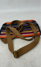 Load image into Gallery viewer, Fossil Womens Multicolor Striped Adjustable Strap Flap Over Lined Crossbody Bag
