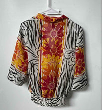 Load image into Gallery viewer, Alfani Womens Multicolor Zebra Print 3/4 Sleeve Cowl Neck Blouse Top Size 2P