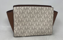 Load image into Gallery viewer, Michael Kors Womens Beige Brown Signature Adjustable Strap Crossbody Handbag