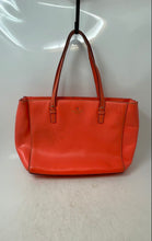 Load image into Gallery viewer, Kate Spade New York Womens Orange Leather Double Handle Travel Tote Handbag