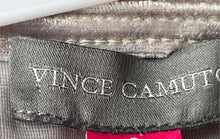 Load image into Gallery viewer, Vince Camuto Womens Shiny Taupe Velvet Long Sleeve Ruched Blouse Top Sz S W/Tags