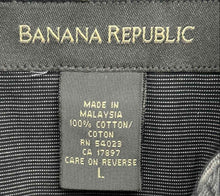 Load image into Gallery viewer, Banana Republic Mens Gray Long Sleeve Spread Collar Button-Up Shirt Size L