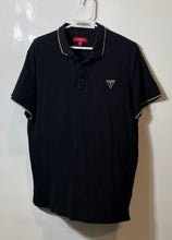 Load image into Gallery viewer, Guess Mens Black Cotton Short Sleeve Collared Golf Polo Shirt Size XL
