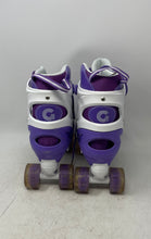Load image into Gallery viewer, Gonex Unisex Kids Purple White Light Up Wheels Roller Skates Size 4-7 With Box