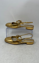 Load image into Gallery viewer, Franco Sarto Womens Destin Gold-Tone Square Toe Slingback Flats Size 5M
