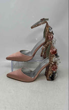 Load image into Gallery viewer, Asos Womens Multicolor Pointed Toe Block Ankle Strap Heels Size 5
