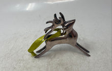 Load image into Gallery viewer, Silver-Tone Metal Christmas Holiday Decorative Reindeer Figurine Ornament