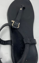 Load image into Gallery viewer, Sperry Top-Sider Womens Black Leather Adjustable Strap Thong Sandals Size 6