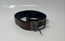 Load image into Gallery viewer, Timberland Mens Dark Brown Black Leather Adjustable Buckle Reversible Dress Belt